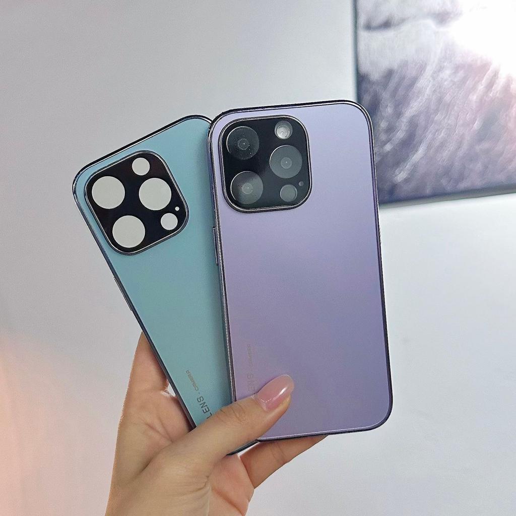 Electroplated Matte Finish Suitable for Apple 16promax Phone Case IPhone15 Lens Film 14PC Full Package 13 Protective Case