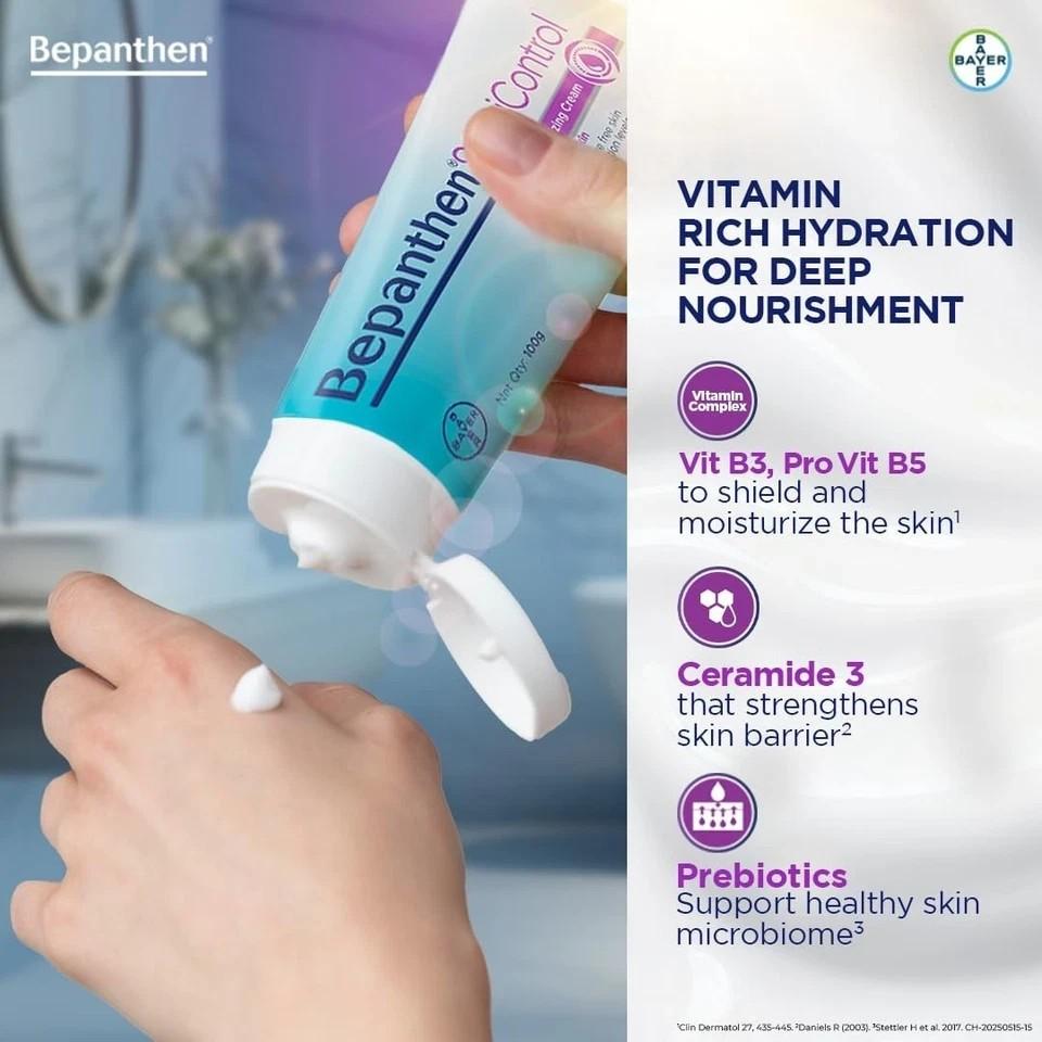 Bepanthen SensiControl Daily Moisturizing Cream Approved Pro Vitamin B 100g