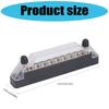 8-Way Battery Distribution Block with PC Base, Clear Cover, and Mounting Screws for Vehicle and Marine Power Wiring Layouts