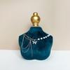 Retro Jewelry Display Stand Luxury Showcase Necklace Display Rack Live Streaming Blue Velvet Necklace Jewelry Shooting Props