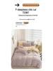 Cozy Fleece Milk Velvet Bedding Set: Double-Sided Duvet Cover and Thick Warm Sheets for Autumn/Winter - Ideal for Student Dorms