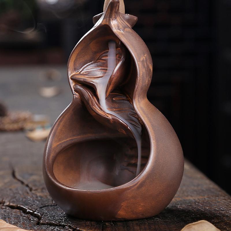 Дымовая керамическая курильница с обратным потоком, курильница с водопадом и рекой, держатель для рукоделия