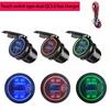 12/24V Fast Charger QC 3.0 Socket Dual USB Touch Switch Quick Charger Waterproof Vehicle Charging for Boat Van