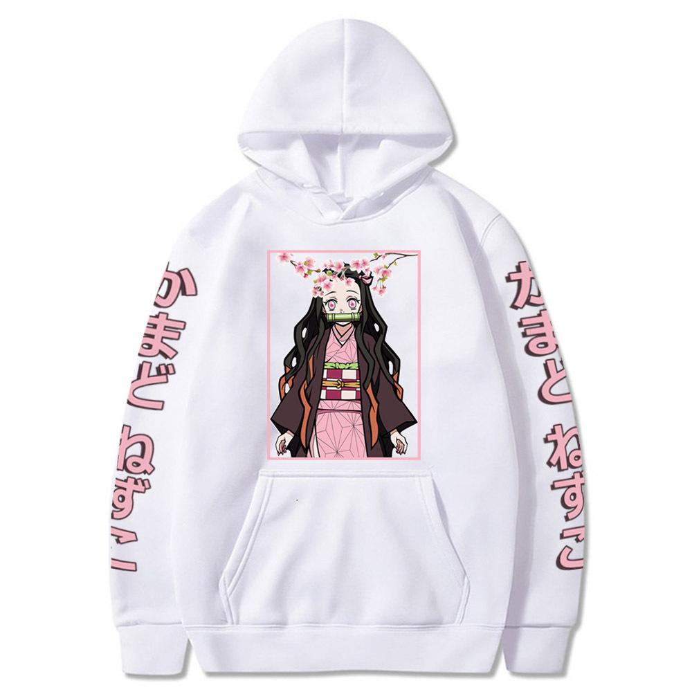 Fashion Japanese Anime Kamado Nezuko Demon Slayer Cool Women Hoodie Funny Winter Casual Cartoon Long Sleeve Sweatshirt