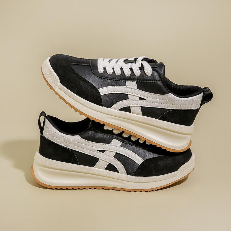 Shoes Wear-resistant Women's Casual Shoes Adding College Style Board Shoes Trendy and Versatile Sports Style Board Shoes