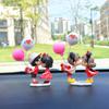 Anime Couples For Car Ornament Model Cute Kiss Balloon Figure Auto Interior Decoration Pink Dashboard Figurine Accessories Gifts