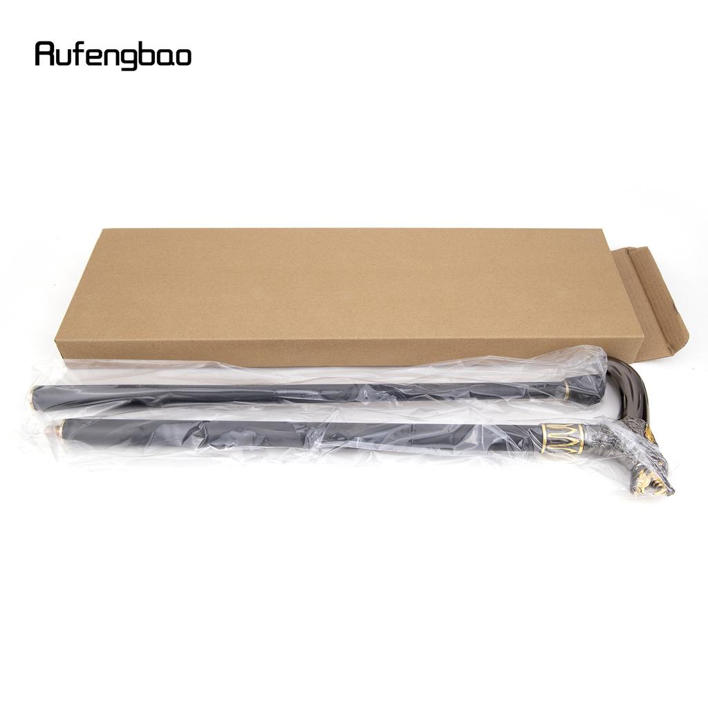 Золотая, черная голова волка, кусающая трость, модная декоративная трость, элегантная трость для косплея, ручка Crosier 93 см