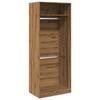 VidaXL Garde-robe chêne artisanal 80x50x200 cm bois d'ingénierie, armoire de rangement, organisateur de garde-robe, armoire, 3307800