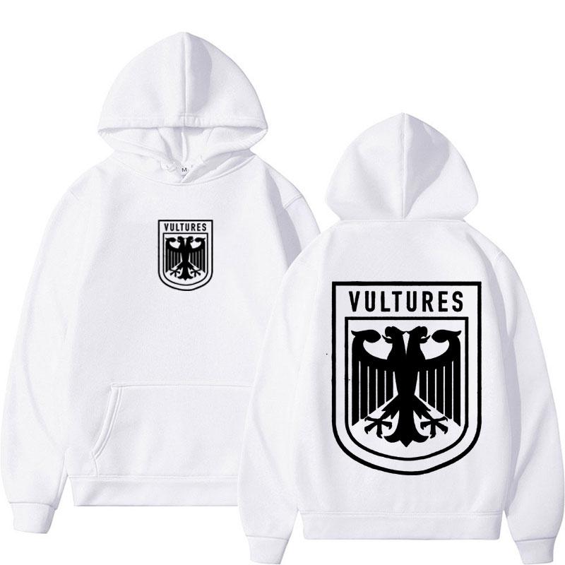 Толстовка с логотипом рэпера Канье Уэста Vultures для мужчин и женщин в стиле хип-хоп, винтажные пуловеры, толстовка с капюшоном, повседневная флисовая толстовка, уличная одежда