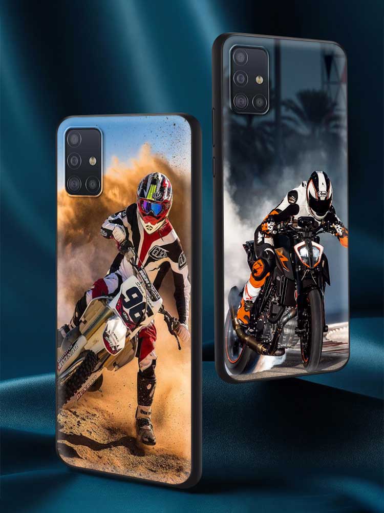 Cover For Samsung A72 A91 A52 A51 A71 A42 5g A12 A02s A01 A32 A01 A11 A21 A21s A31 A41 Case Shell Moto Cross Motorcycle Sports