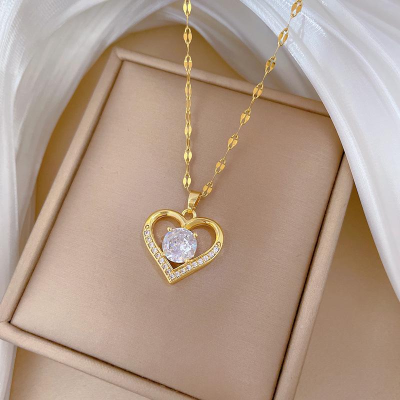 Титановая сталь ключичное ожерелье: Стильный, минималистичный подарок на день рождения с микроинкрустациями