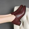 Осенне-зимняя новая женская обувь на толстом каблуке, большой размер, одинарные туфли на каблуке с острым носком, маленькие ботильоны