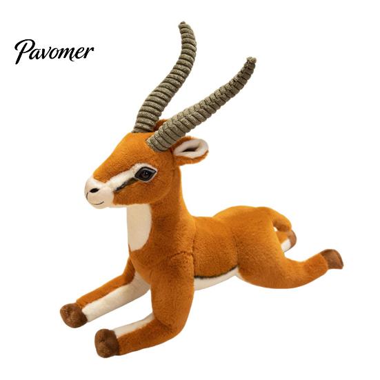 Adjustable Limb Stuffed Antelope Plush Tibetan Doll, Posable Toy, Cute Soft Animal Doll Cuddly Animal, Collectible Gift for Kids Home Decor Toy