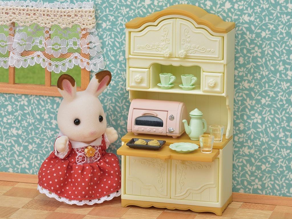 Мебель Sylvanian Families и Тостер ST Mark Возраст 3 и Игрушка Sylvanian EPOCH [Набор шкафов] Ka-419 Сертифицировано, Вверх, Кукольный домик, Семьи,
