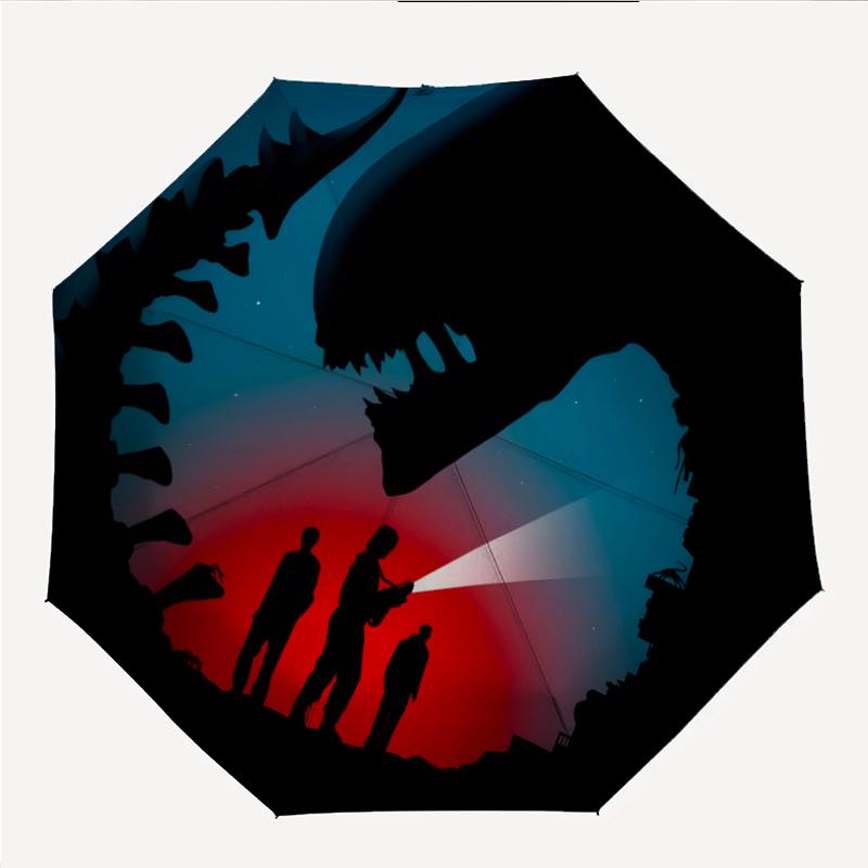 Alien Fashionable Automatic Opening/Closing Folding Umbrella. Portable and Foldable, Ideal for Gift, Travel, and Daily Use.