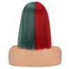 MISS WIG Короткие прямые красные и зеленые парики с челкой для женщин из синтетического волокна, короткие прямые волосы боб для косплея, рождественские волосы