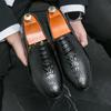 Модная повседневная мужская кожаная обувь без застежек для офиса, деловая обувь для свадебных вечеринок, мужские туфли для вечеринок, ленивые мокасины для вождения