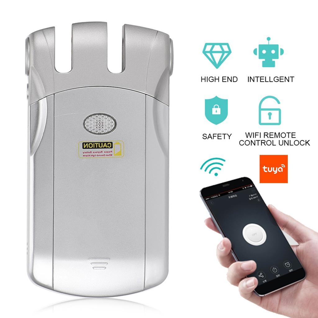 Intelligent For Tuya Wifi Door Lock Wireless Remote Control Open Close Anti?Theft for Home Indoor