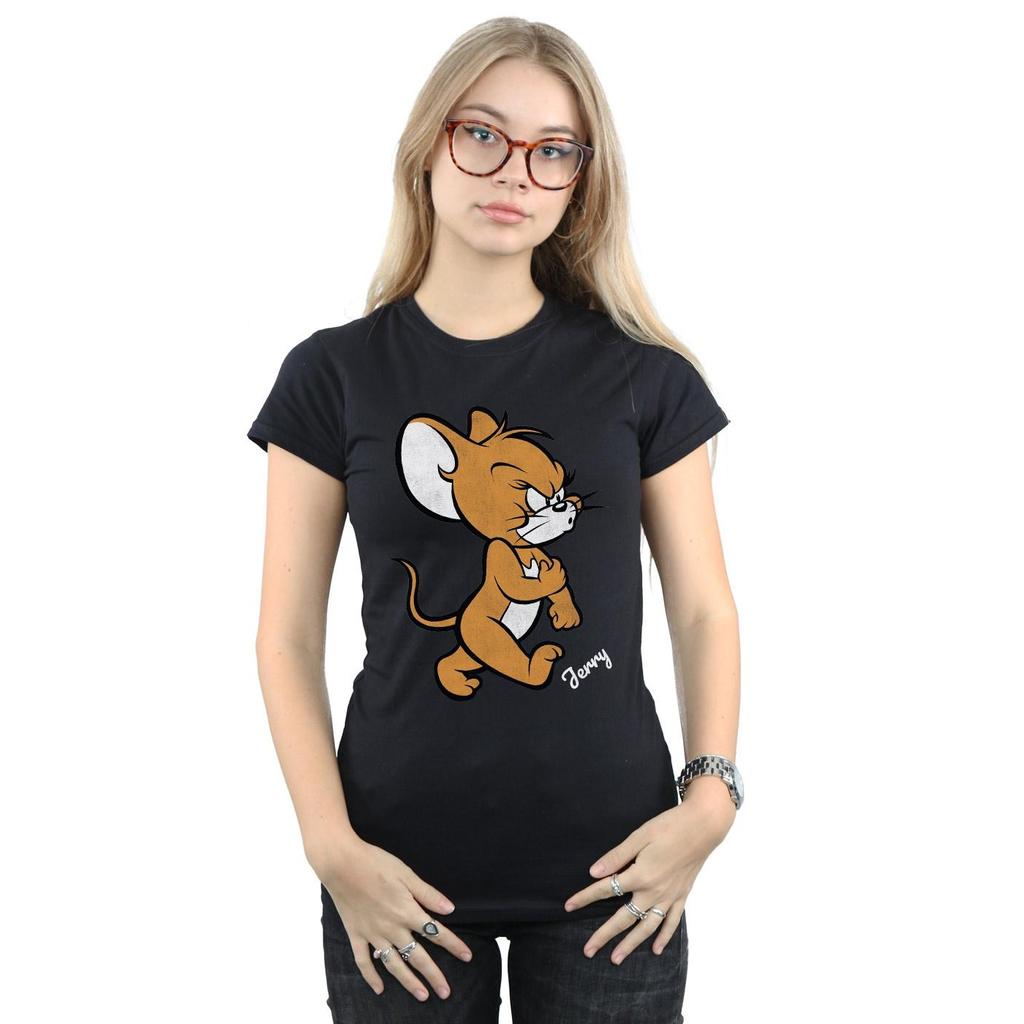 Tom and Jerry Womens/Ladies Angry Mouse Cotton T-Shirt