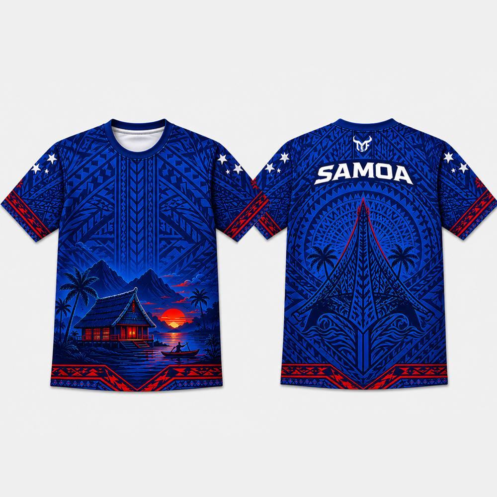 Футболка Samoan Tribal Style с 3D-печатью Полинезийский Традиционный Узор Татуировок Streetwear Для Активного Отдыха Дышащая Повседневная Майка