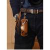 American retro leather texture glasses case men's portable hanging bag myopia glasses sunglasses storage case pressure-resistant sunglasses