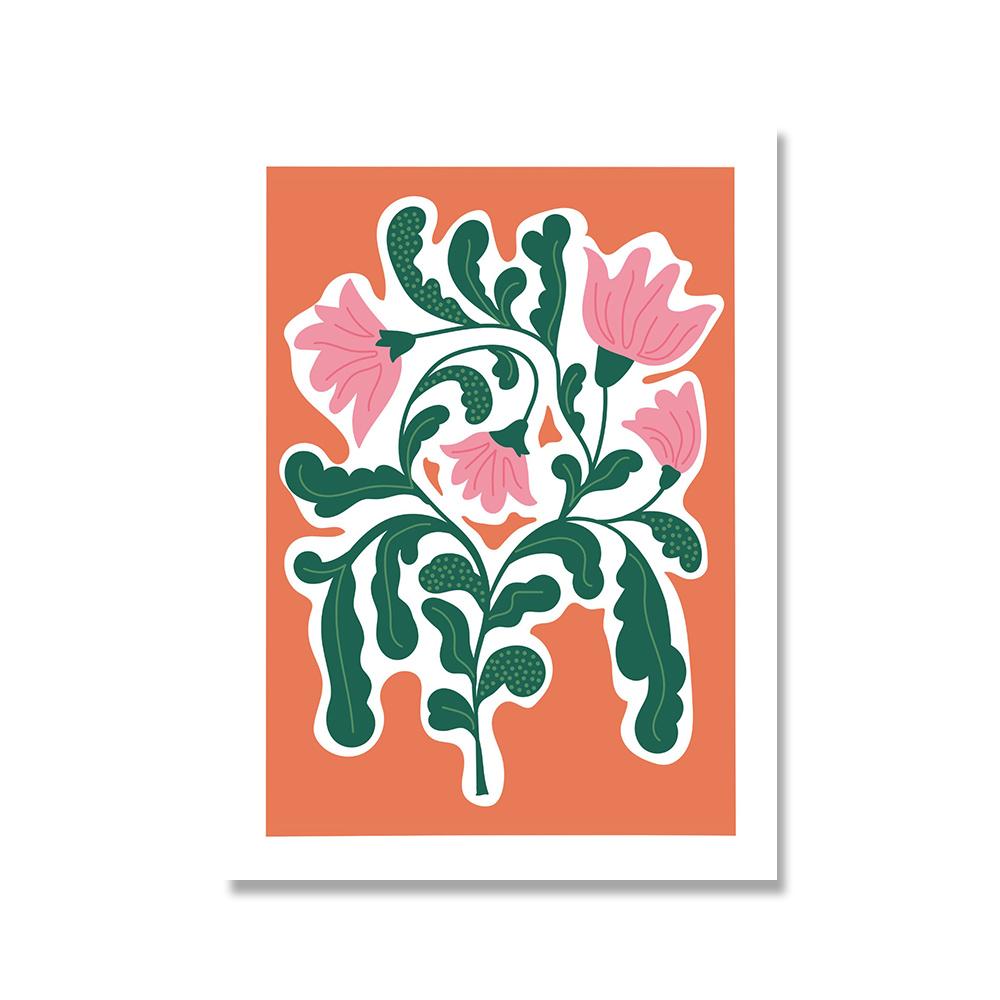 Flower Market Colorful Abstract Botanical Spring Flowers In Vase Wall Art Canvas Painting Wall Pictures For Living Room Decor