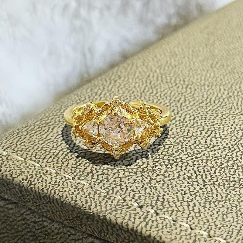 Средневековое Винтажное Кольцо Old Money Wind с Геометрическими Линиями Zir*****Pen Женское Модное Нишевое Кольцо