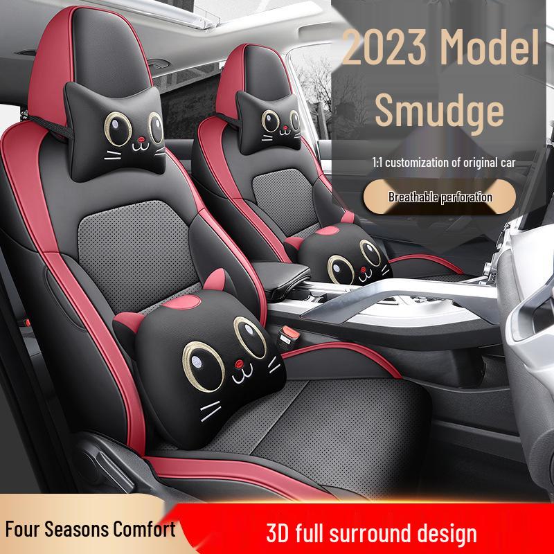 Bin Yue All-Season Leather Car Seat Cover, Full Surround, Universal Fit for Five Seats