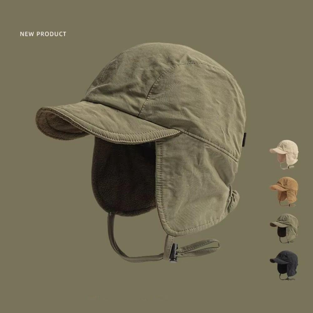 Зимняя шапка с ушами, шапка-ушанка, защита ушей, бархатная шапка-пилот, шапка Лэй Фэн, шапка-боне, для занятий спортом на открытом воздухе
