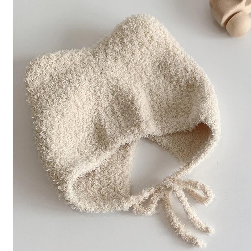 Зимняя детская шапка-бини с рисунком из мультфильма, мягкая теплая вязаная шапка для мальчиков и девочек, милые вязаные шапки с изображением кота