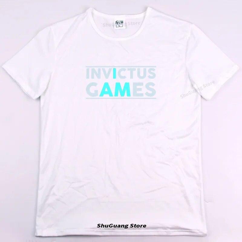 Футболка с принтом I Am Invictus Games, топы, винтажная футболка с буквами и графикой, WoUnisex, одежда, футболка унисекс, хлопковая футболка