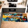 Abstract Art Collage Kitchen Floor Mat Nonslip Washable Soft Carpet Doormat Suitable For Bedroom Living Room Kitchen And Bathroom Home Decor