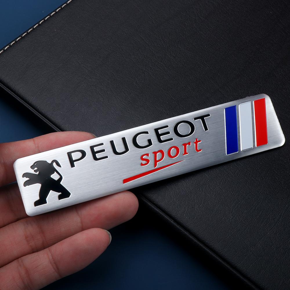 For Peugeot 207 3008 206 208 308 307 407 508 5008 1pcs Aluminum Car Badge Body Side Sticker Fender Trunk Decor Decal Styling