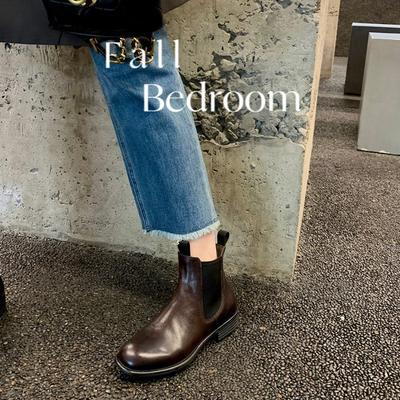 ! Обувь итальянского стиля плиссированная модная низкие челси осенне-зимние короткие ботинки женские