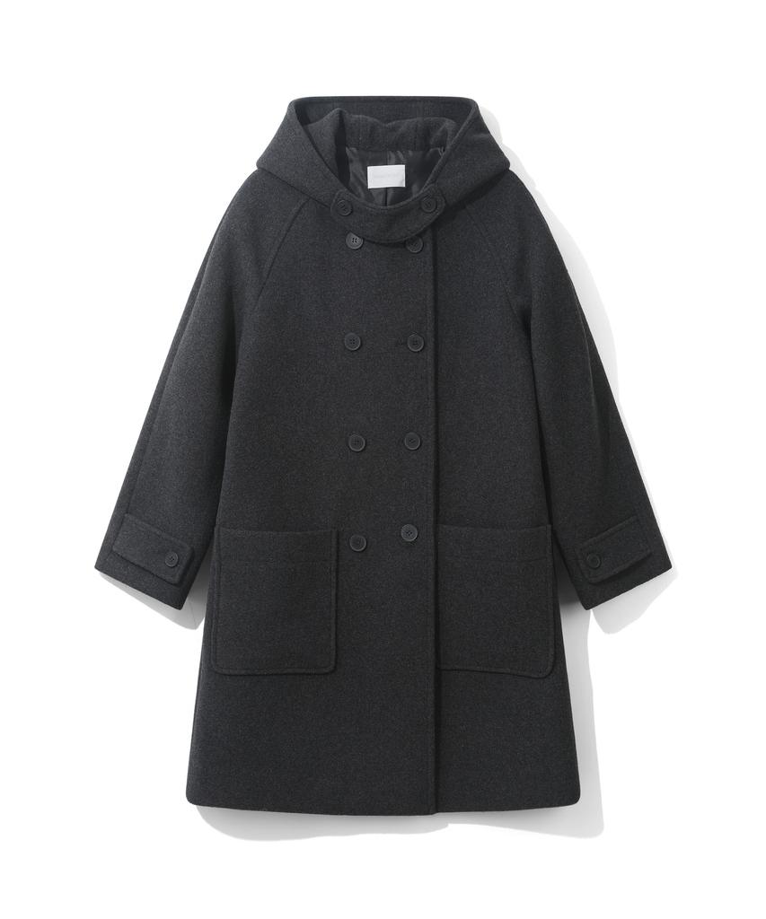 CGP (Women) Double-Button Long Coat - Dark Grey
