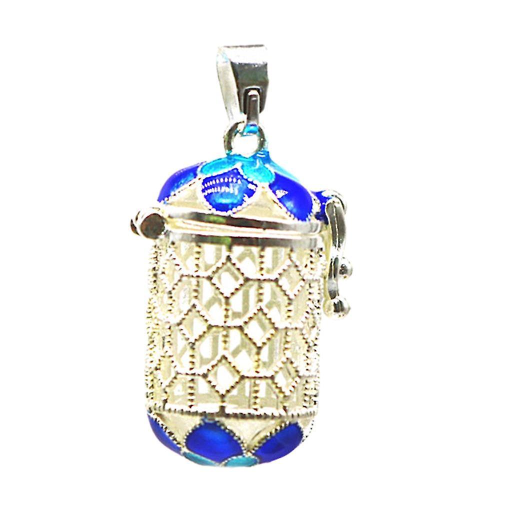 Hollow Out Enamel Locket Perfume Oil Diffuser Pendant for Necklace Keyring 5