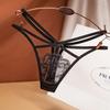 European and American Sexy Thong Women's Lace Sultry Hot Low-rise T Pants Ins Hollow Trend Cross Panties Women 2252