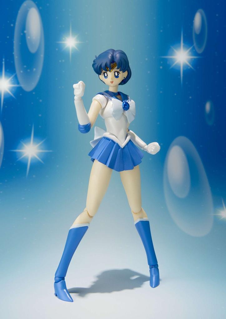 TAMASHII NATIONS Sailor Moon Sailor Mercury 140 мм окрашенная подвижная фигурка SHFiguarts приблизительно. ПВХ и АБС