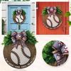 Baseball Enthusiasts Hanging Piece Festival Hanging Sign, Wooden Plate Decoration Three-dimensional