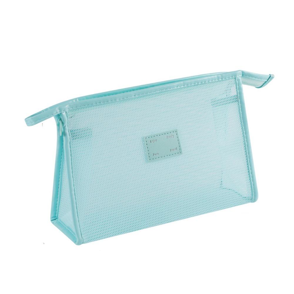 Square Transparent Mesh Cosmetic Bag Lightweight Storage Toiletry Bag  Camping