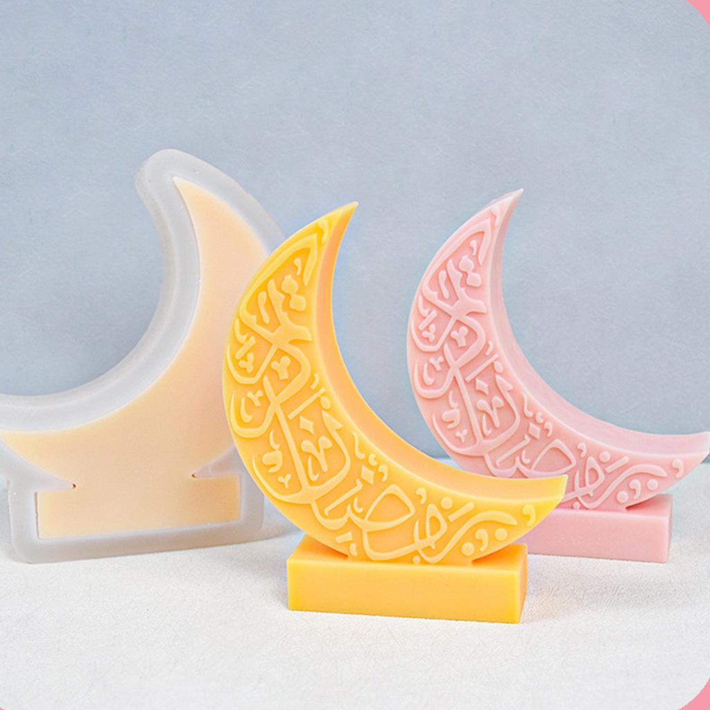 Moon Candle Silicone Moulds Handmade Candle Molds Moon Shaped Resin Casting Molds DIY Baking Molds Home Decorations