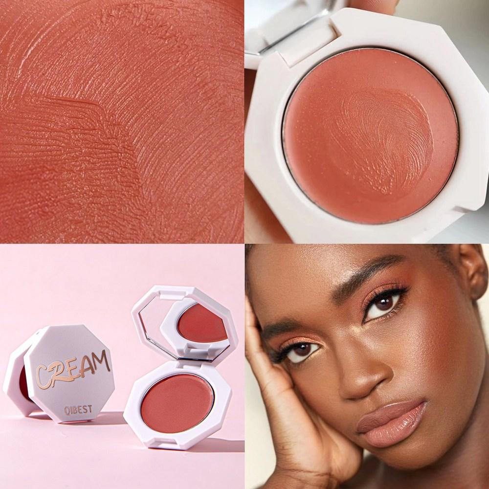 QIBEST Matte Blush Rouge Nude Makeup Palette Lasting Natural Brightening Pigment Contour, Matte Blush 2, 1