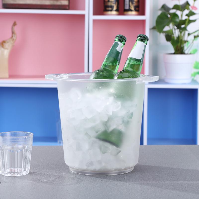 5L Portable Plastic Ice Bucket for Beer, Fruit, and Chilled Drinks