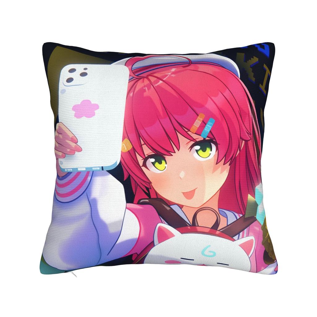 Hot Girl Kawaii Sakura Miko Pillow Cover  Comfy Cushion Cover Morden Pillow Case For Sofa Bedroom Home Decor
