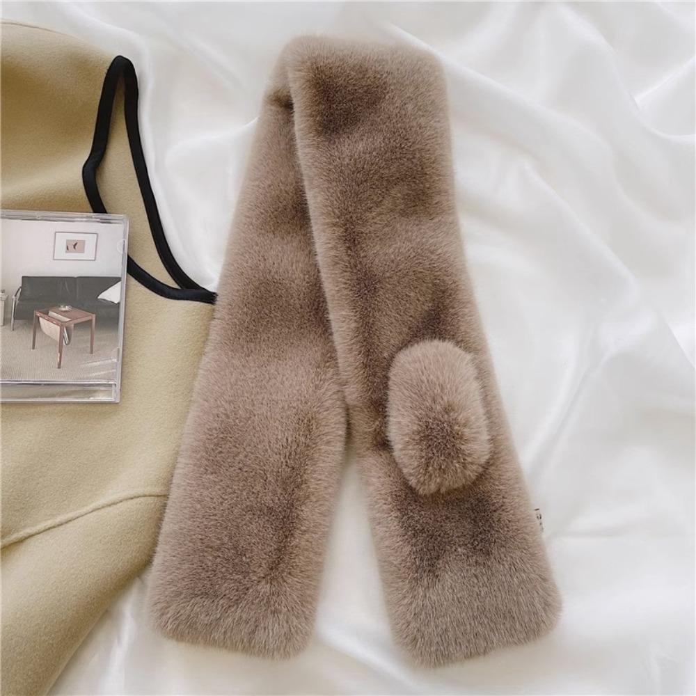 Windproof Plush Scarf Thick Neck Shawl Fashion Cross Neck Scarf Gift