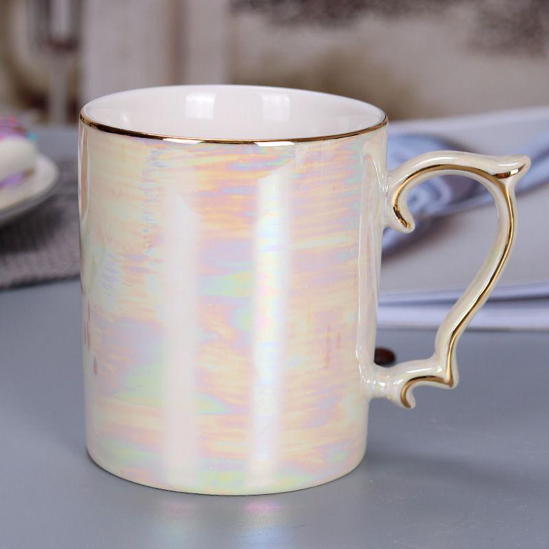 Creative Colorful Personalized Gold Tracing Cup Ceramic Mug Water Cup Milk Cup Breakfast Cup