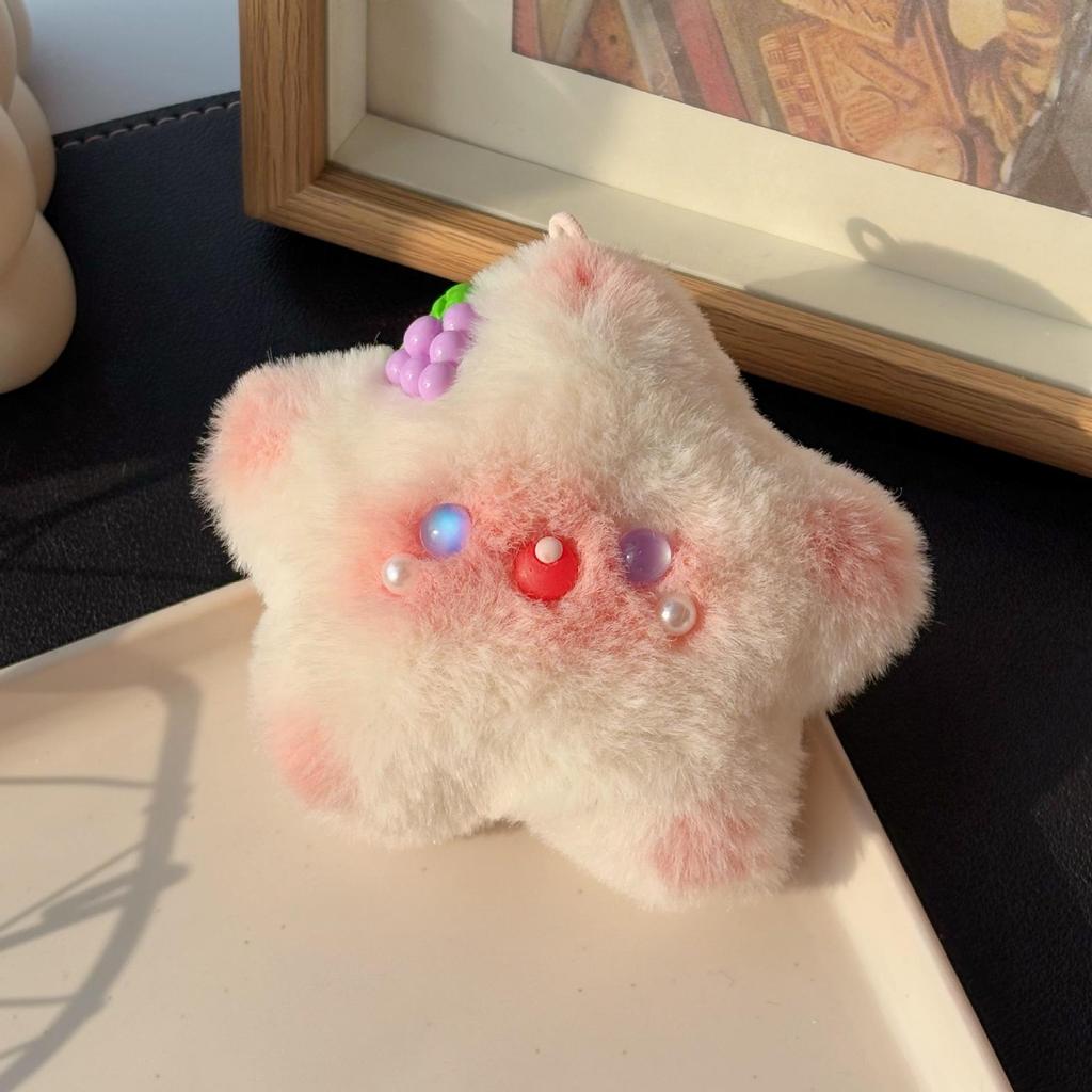 Звезда Пищалка Подвеска: Милый плюшевый брелок-подвеска, Идеально подходит для подарков и промо-акций на уличных прилавках