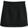 Women's High Waist Black Wool Skirt - Autumn/Winter 2024: Slim, Sexy A-Line Design