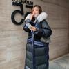 Женский длинный пуховик, осенне-зимние теплые пуховики на белом утином пуху