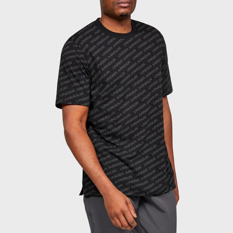 Under Armour Мужская футболка с круглым вырезом UA Unstoppable Wordmark, черные 1345563-001